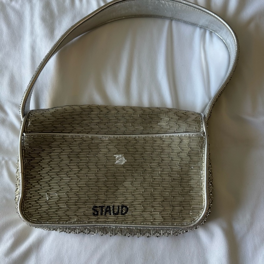 STAUD Silver Tommy Beaded Bag - Picture 6 of 9